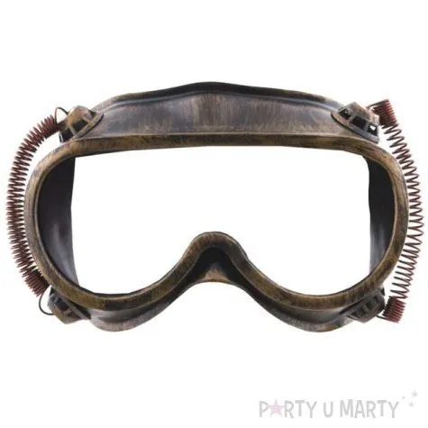 okulary party gogle steampunk brazowe funnyfashion