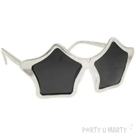 okulary party gwiazdki srebrne godan