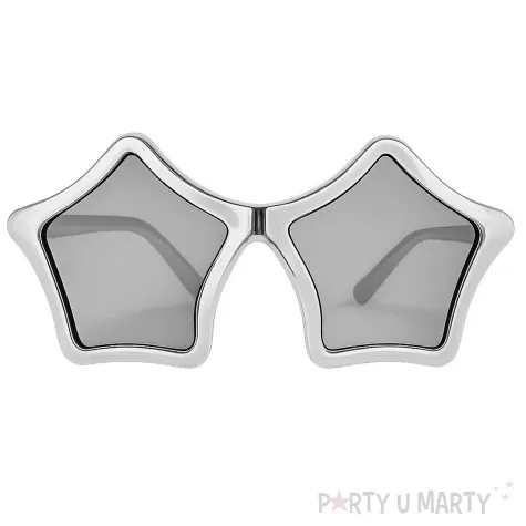okulary party gwiazdki srebrne godan