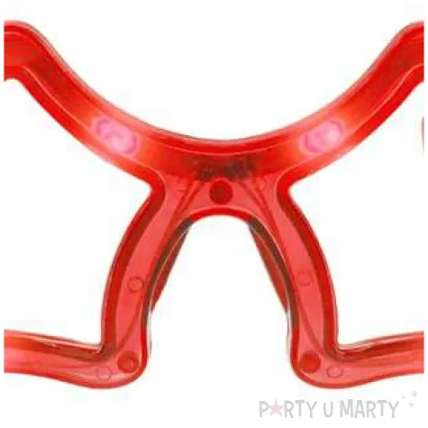 okulary party gwiazdki swiecace czerwone godan