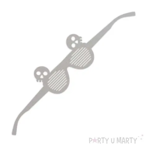 okulary party halloween czaszki papierowe 6 szt