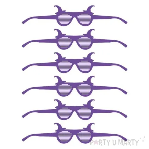 okulary party halloween kapelusze papierowe 6 szt