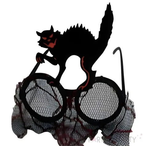 okulary party halloween kot czarny partytino