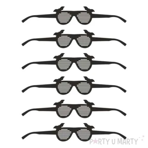 okulary party halloween nietoperze papierowe 6 szt