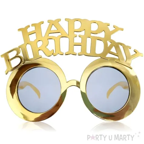 okulary party happy birthday zloty godan