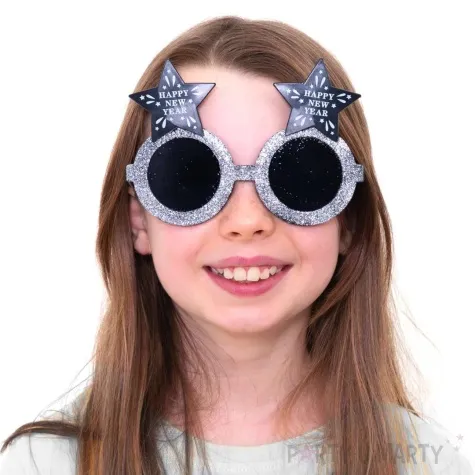 okulary party happy new year nowy rok gwiazdki srebrny partypal