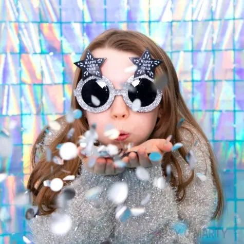 okulary party happy new year nowy rok gwiazdki srebrny partypal