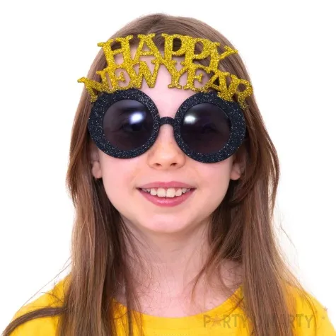 okulary party happy new year nowy rok zloty partypal