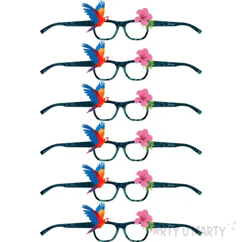 okulary party hawajska papuga 6 szt