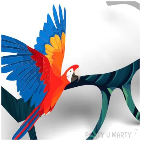 okulary party hawajska papuga 6 szt