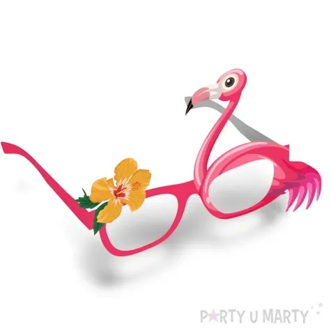 okulary party hawajski flaming 6 szt