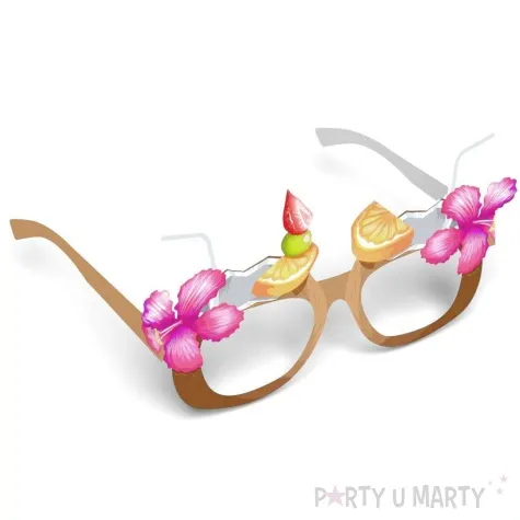 okulary party hawajskie kokosowe drinki 6 szt