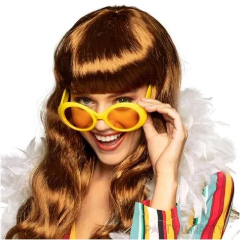 okulary party hipis retro zolty boland