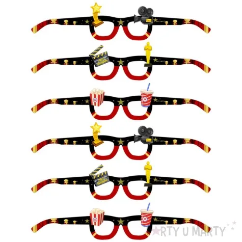 okulary party hollywood party papierowe 6 szt