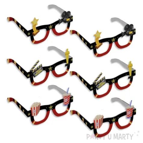 okulary party hollywood party papierowe 6 szt