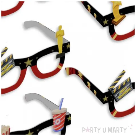 okulary party hollywood party papierowe 6 szt
