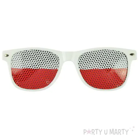 okulary party kibic bialo czerwoni arpex