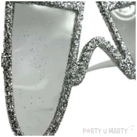 okulary party kieliszki szampana srebrne tamipol