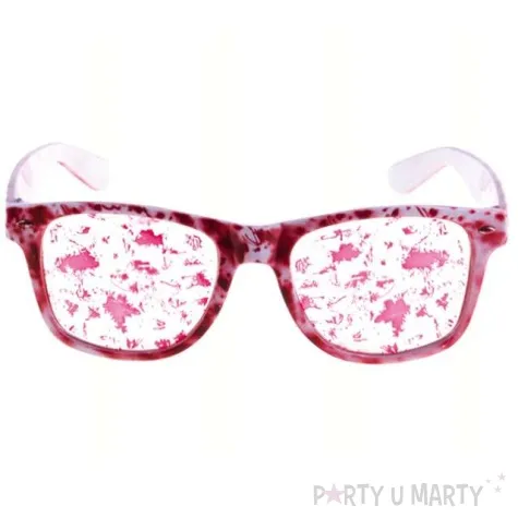 okulary party krwawe rozbryzgi halloween funnyfashion