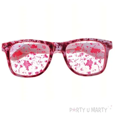 okulary party krwawe rozbryzgi halloween funnyfashion