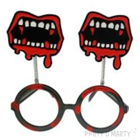 okulary party krwawe usta halloween godan