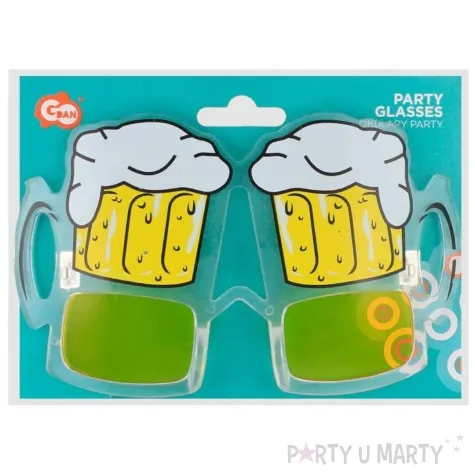 okulary party kufle piwa godan