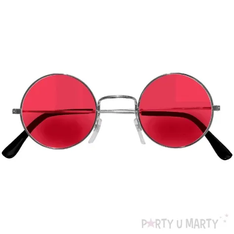 okulary party lenonki hipis czerwony widmann