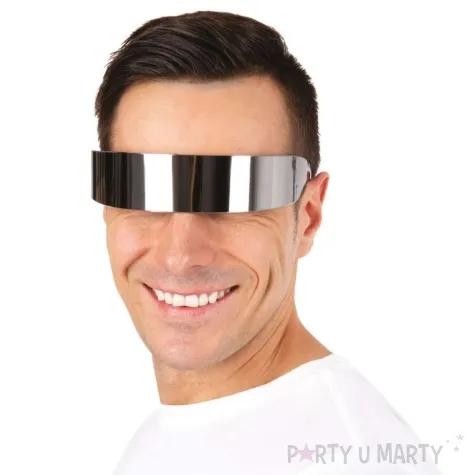 okulary party lustrzane srebrny ptitclown