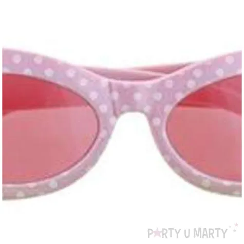 okulary party modne groszki rozowe funny fashion