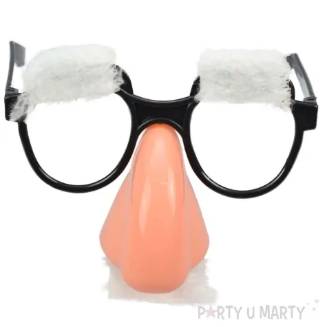 okulary party nos z siwym wasem arpex