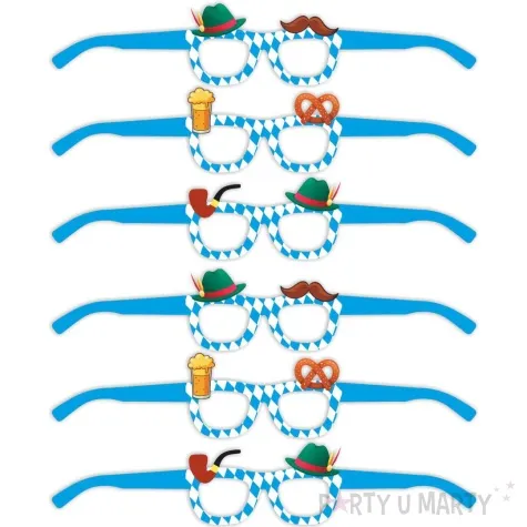 okulary party oktoberfest po bawarsku 6 szt