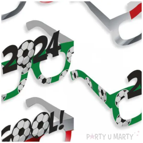 okulary party pilka nozna mistrzostwa 2024 papierowe mix 6 szt