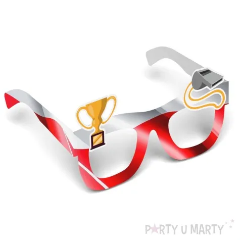 okulary party pilka nozna papierowe mix 6 szt