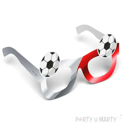 okulary party pilka nozna polska papierowe mix 6 szt