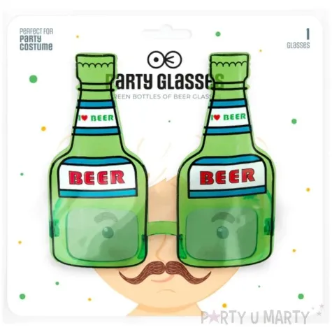 okulary party piwo zielone i love beer partypal