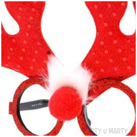 okulary party renifer rudolf czerwone guirca