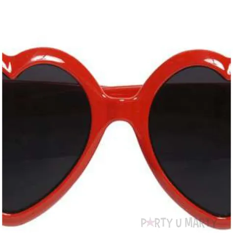 okulary party serca czerwone widmann