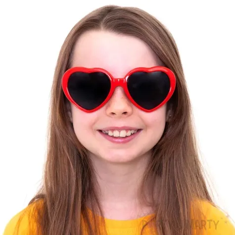 okulary party serca czerwony partypal