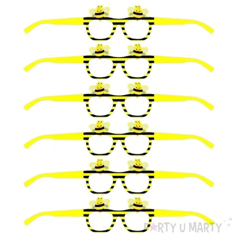 okulary party sloneczne pszczolki papierowe 6 szt