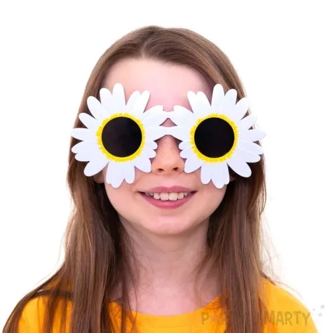 okulary party stokrotki kwiaty partypal