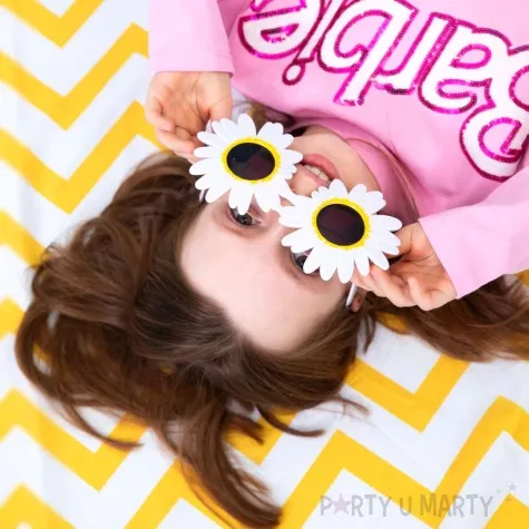 okulary party stokrotki kwiaty partypal