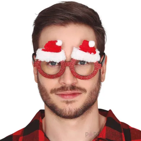okulary party swiety mikolaj z czapeczkami guirca
