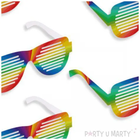 okulary party tecza pryzmat papierowe 6 szt