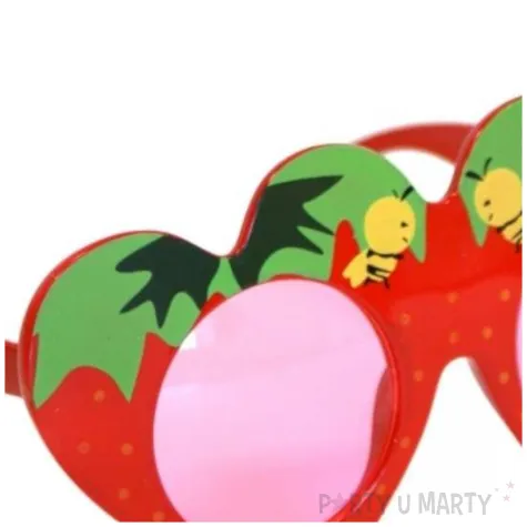 okulary party truskawka z pszczolka czerwony tamipol