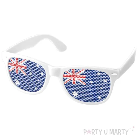 okulary plastikowe flaga australii na mundial mecz dzien jezykow do szkoly anglia u