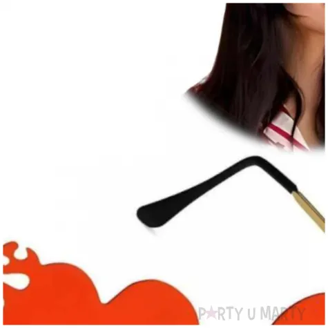 okulary serca na walentynki rekwizyt do zdjec plomienie czerwone