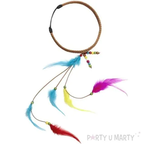 opaska elastyczna party indianka z piorami widmann