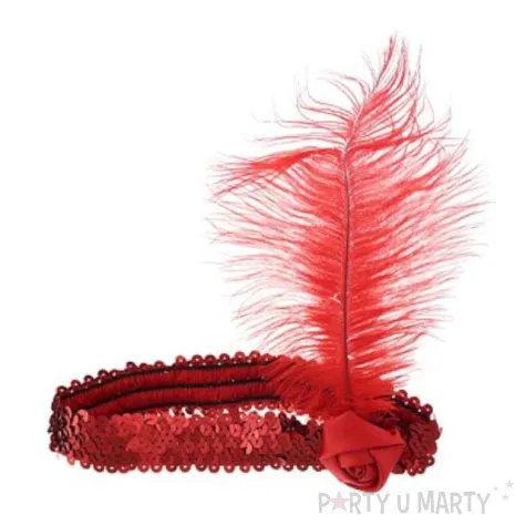 opaska elastyczna party retro czerwona