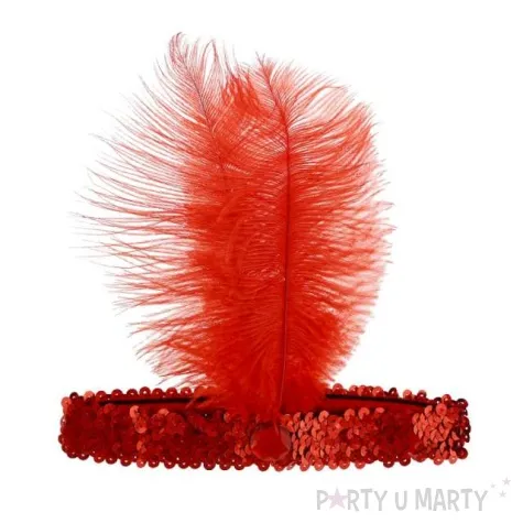 opaska elastyczna party retro kabaret czerwona