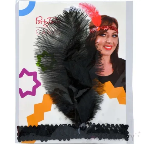 opaska elastyczna retro lata 20 czarna arpex